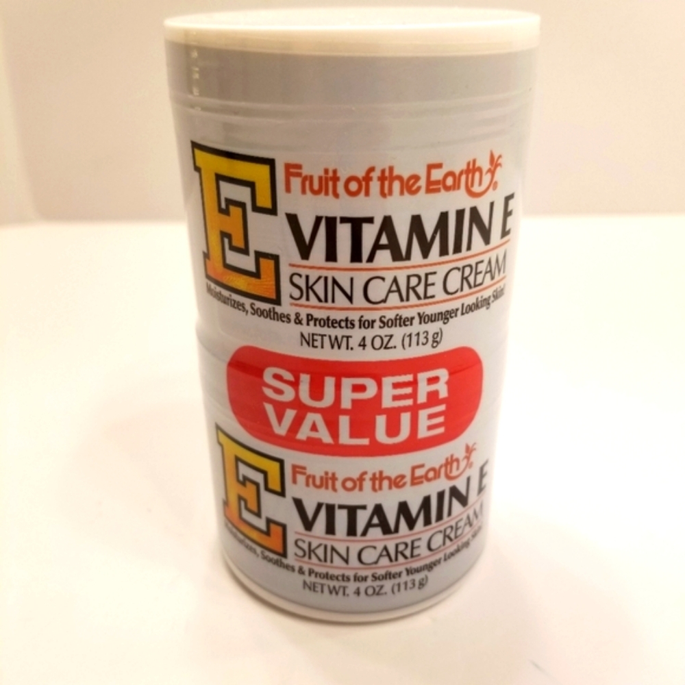 ✅🆕️Sealed Fruit of the Earth Vitamin E Skin Care Cream Value Pack of 2 4 oz ea